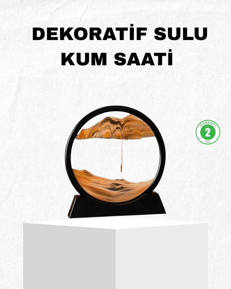 Dekoratif Kum Saati – Şık Masa Üstü Aksesuar, Dayanıklı Malzeme, Modern ve Klasik Tasarım - Lisinya