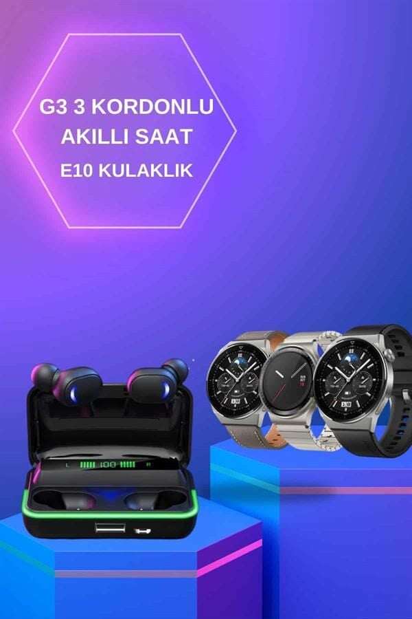 Yeni Nesil Akıllı Saat Ve Bluetooth Kulaklık Titreşim Bildirimleri Uyku Takibi - YamanHobi