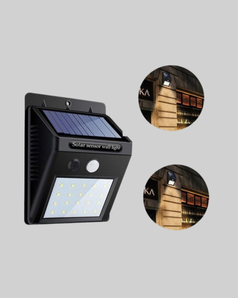 20 LED Güneş Paneli Aydınlatma – Fotoselli ve Hareket Algılamalı Dış Mekan Duvar Lambası - Lisinya