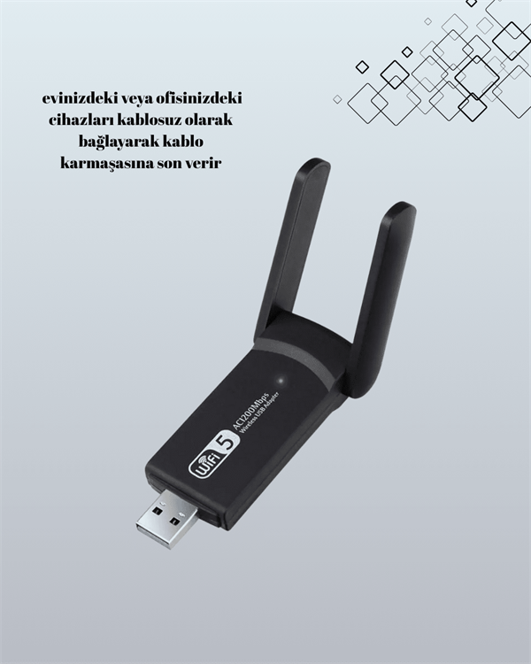 Realtek Chipsetli 5G Destekli Yüksek Hızlı Ağ Adaptörü - Lisinya