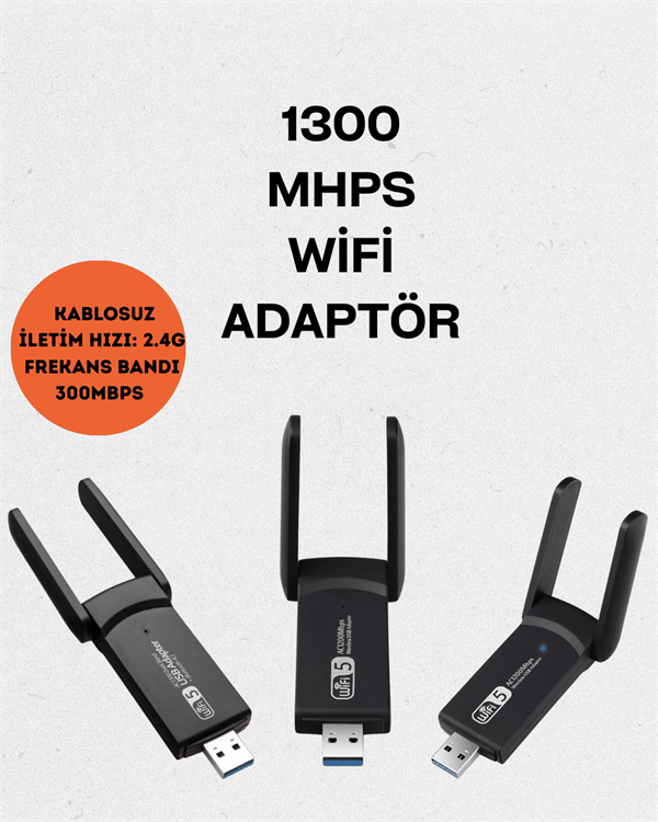 Realtek Chipsetli 5G Destekli Yüksek Hızlı Ağ Adaptörü - Lisinya