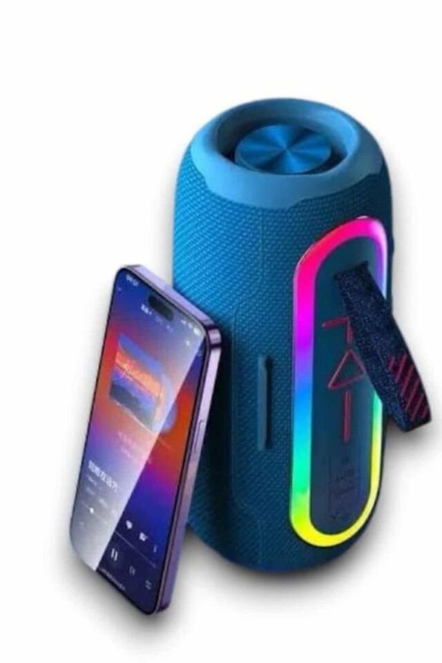 YamanHobi Taşınabilir Mini Bluetooth Hoparlör Kompakt Tasarım Mavi