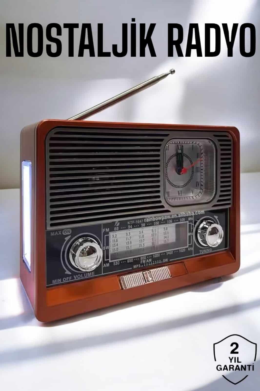 Nostaljik Radyo USB,AUX Ve SD Kart Girişli Bluetooth Bağlantılı - Lisinya