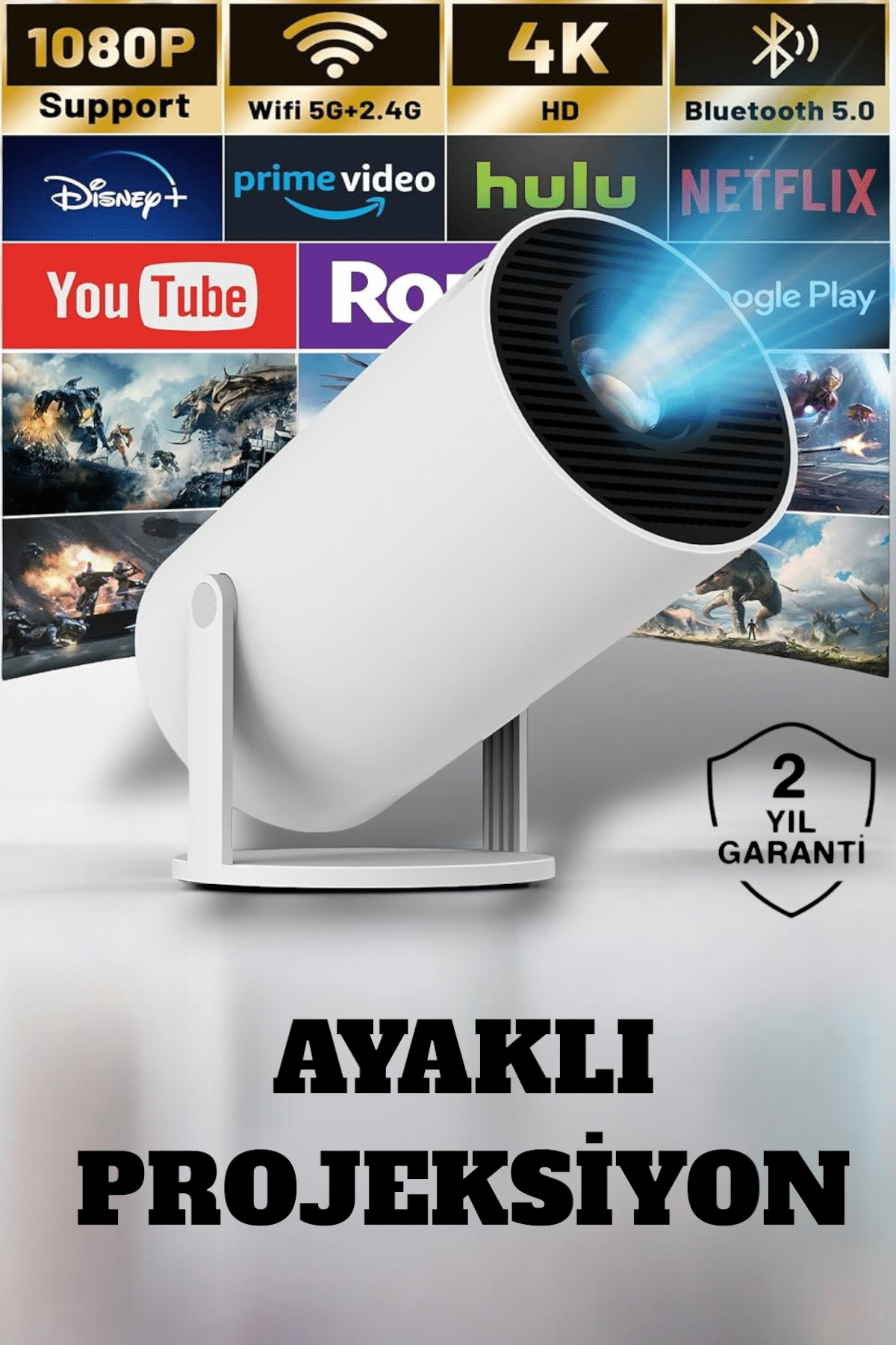 HDMI ve Full HD Teknolojili 160 ANSI Lümen Kablosuz Projeksiyon - Lisinya