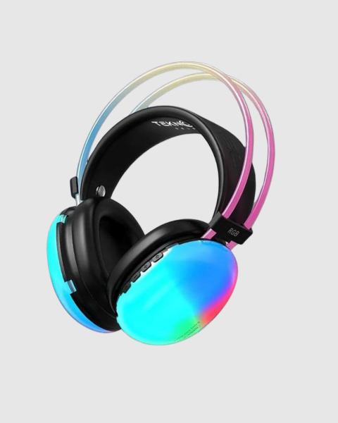 RGB Işıklı Kablosuz Kulaklık Bluetooth 5.3 800mAh Ergonomik IPX4 Dayanıklı - Lisinya