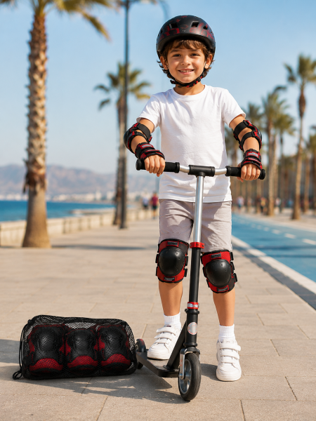 Kaykay Paten Scooter Bisiklet Koruyucu Ekipman Seti Darbe Emici Koruma - Lisinya