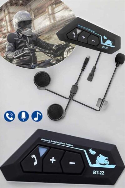 Kask Kulaklık Bluetooth Motosiklet Kulaklık Intercom Su Geçirmez - Lisinya