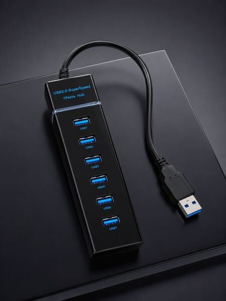 USB 3.0 Çoklayıcı 7 Port Yüksek Hızlı Veri Aktarım