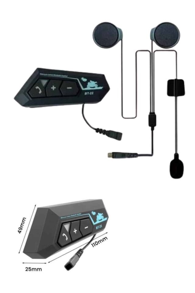 Bluetooth Kask Kulaklığı Intercom 5.0 Bluetooth Android ve İOS Uyumlu - Lisinya