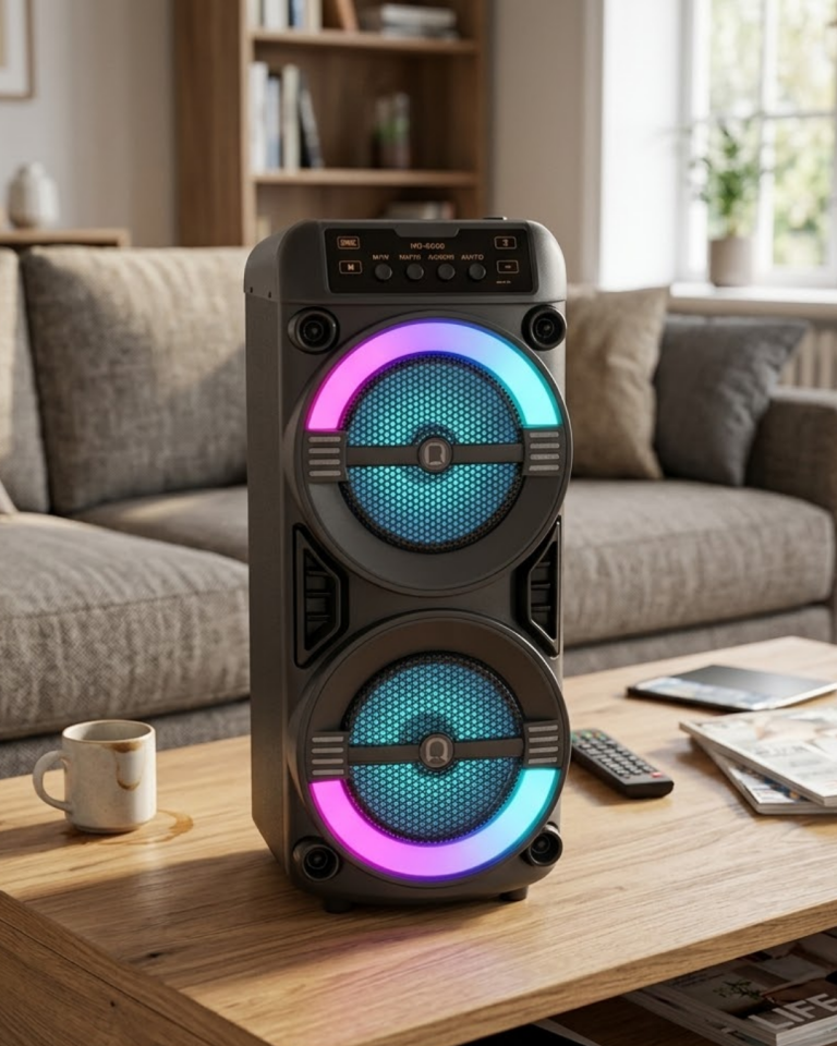 Taşınabilir Bluetooth Hoparlör RGB Işık Efektli Stereo Ses - Lisinya