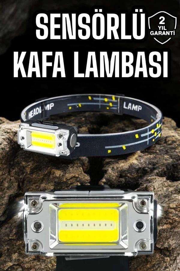 Kafa Lambası Led Fener Pratik Taşınabilir Ayarlanabilir USB Şarjlı - Lisinya