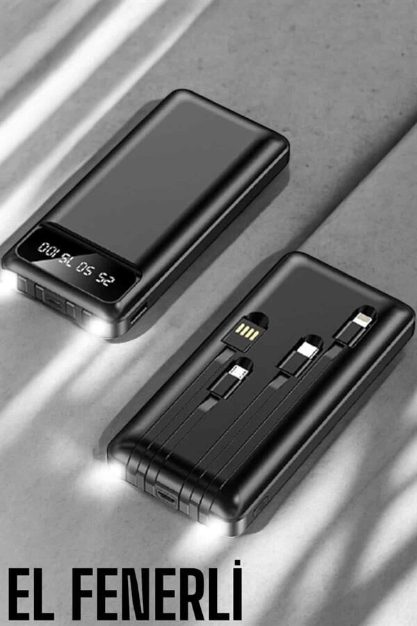 Powerbank 20.000 Mah Dijital Göstergeli LCD Ekran Uzun Pil Ömrü - Lisinya