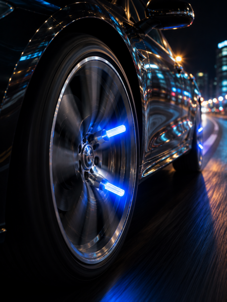 4'lü LED Sibop Işığı Hareket Sensörlü Araç Lastik Sibop Lambası