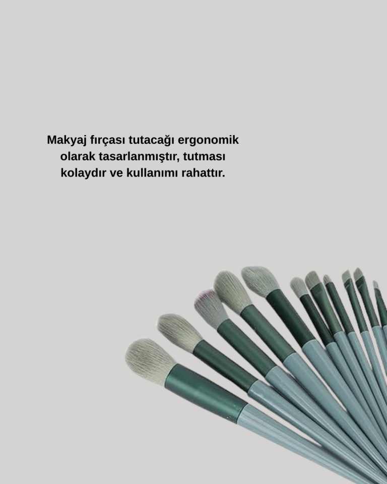 Göz Farı Allık Fondöten İçin Uygun 13'lü Makyaj Fırçası Seti Kompakt Tasarım - Lisinya