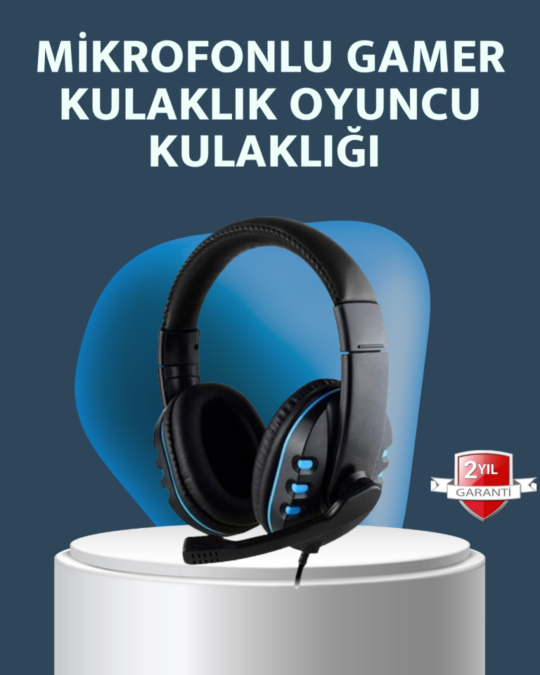 Stereo Mikrofonlu Kablolu Oyun Kulaklığı – Konforlu ve Net Ses İletimi - Lisinya