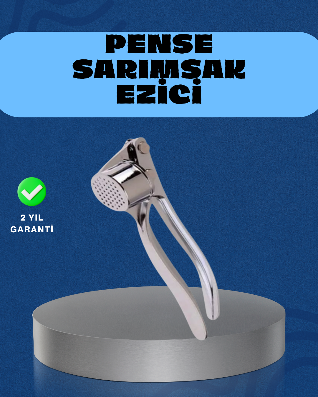 Mutfak Sarımsak Ezici Kaymaz Saplı Güçlü Mekanizma - Lisinya