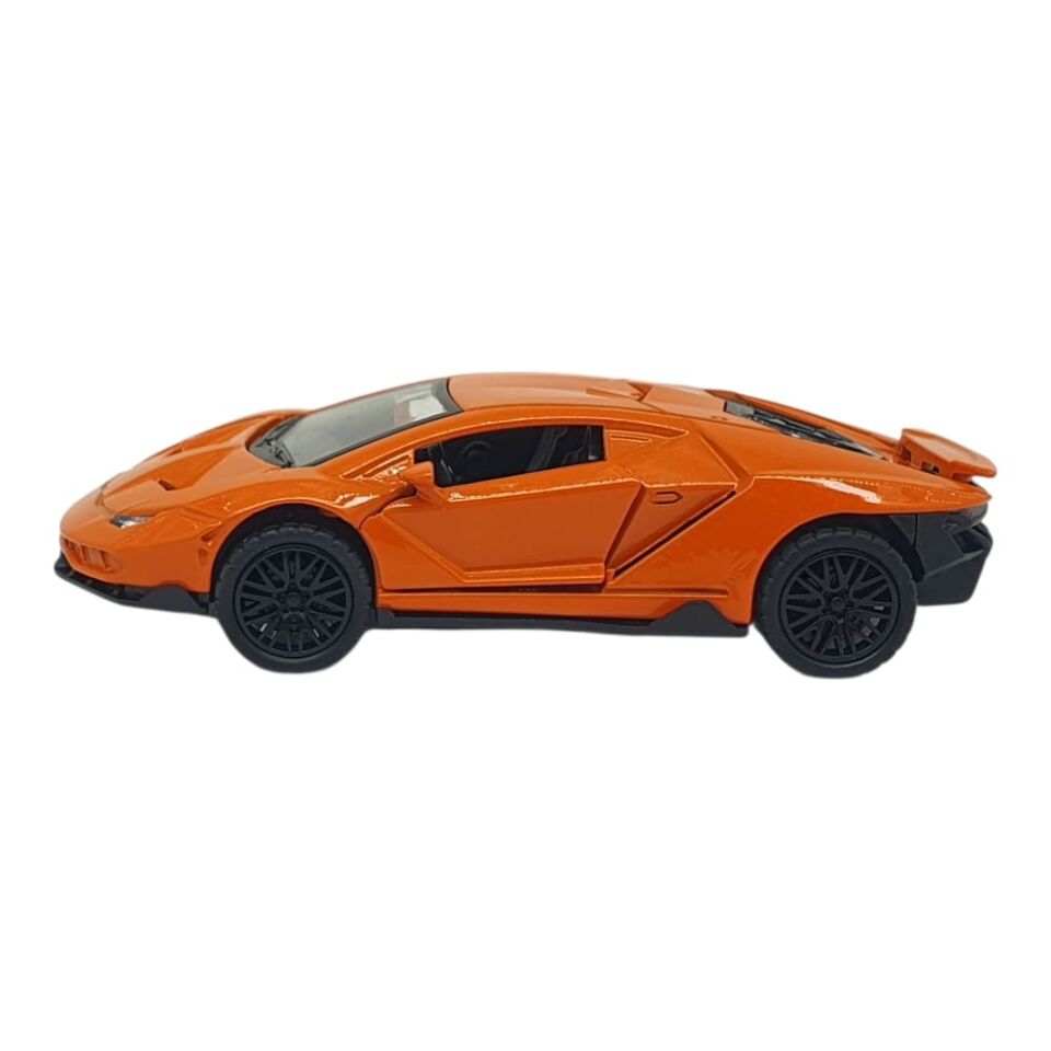 Çek Bırak Metal Arabalar 13 cm - SR2213- Turuncu (Lisinya)