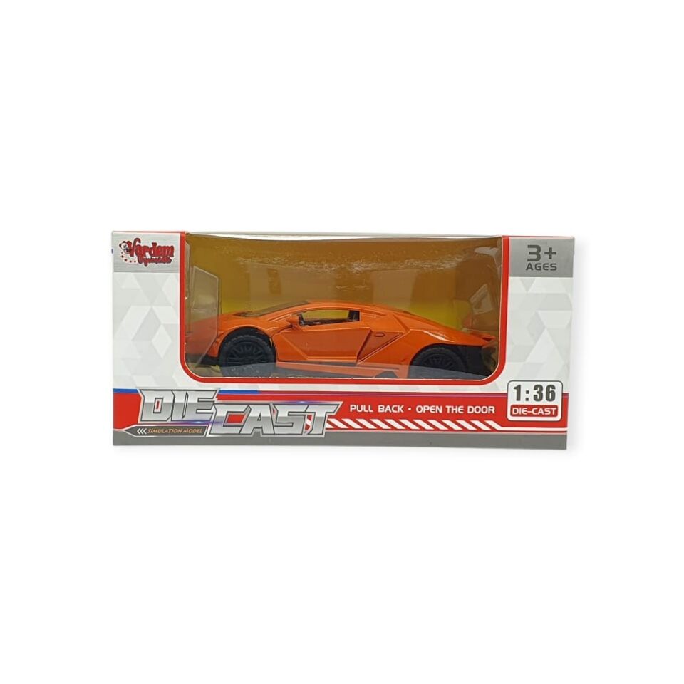 Çek Bırak Metal Arabalar 13 cm - SR2213- Turuncu (Lisinya)