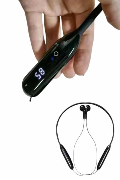 100 Saat Kablolu Boyun Askılı Dijital Göstergeli Bluetooth Kulaklık