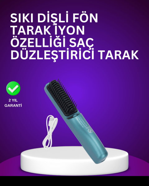 İyon Teknolojili Düzleştirici Tarak – 20 Saniyede Isınır