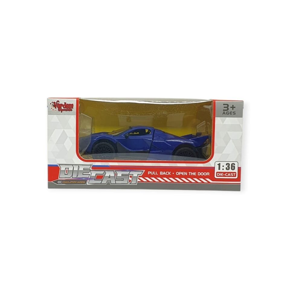 Çek Bırak Metal Arabalar 13 cm - SR2212- Mavi (Lisinya)