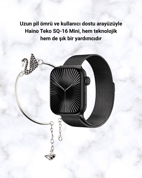SQ-16 Mini Series 10 – Dokunmatik Akıllı Saat | Kalp Ritmi, SpO2, Uyku Takibi - Lisinya