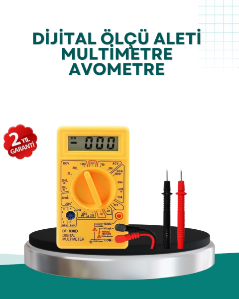 Elektrik Ölçüm Cihazı Dijital Multimetre 10 Amper Destekli ( Lisinya )