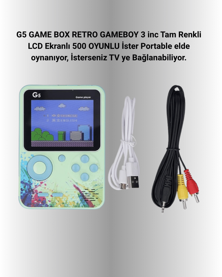 TV Bağlantılı 500 Oyunlu Mini Gameboy Konsol - Lisinya