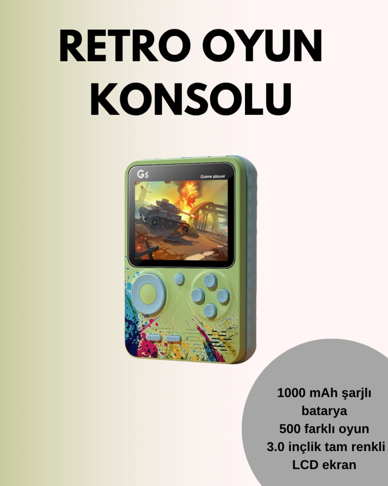 TV Bağlantılı 500 Oyunlu Mini Gameboy Konsol - Lisinya