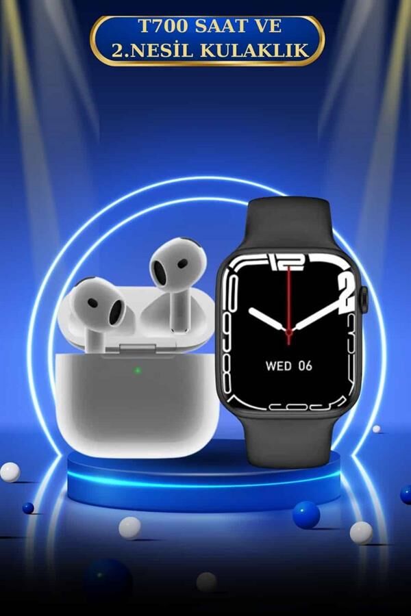 3.Nesil TWS Bluetooth Kulaklık ve Dokunmatik Ekran Akıllı Saat Sesli Görüşme - YamanHobi
