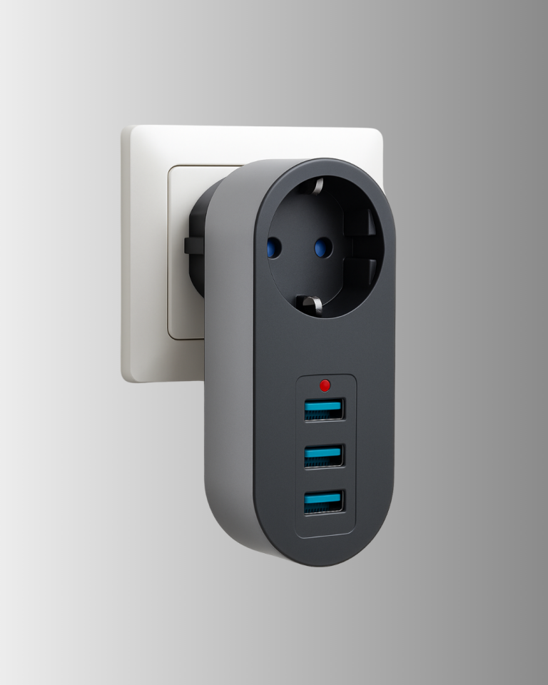 Çocuk Korumalı Termal Priz – 3'lü USB Şarj ve Akım Koruması - Lisinya