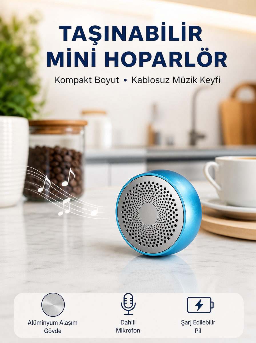 10W Güçlü Stereo Bluetooth Hoparlör – 360° Surround Ses Deneyimi Yeni Nesil - Lisinya