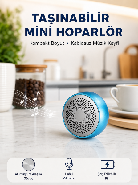 10W Güçlü Stereo Bluetooth Hoparlör – 360° Surround Ses Deneyimi Yeni Nesil - Lisinya