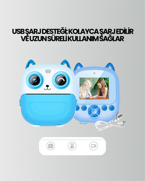 2.4” Ekranlı Mini Kamera – 1080p Kayıt + Mürekkepsiz Yazdırma - Lisinya
