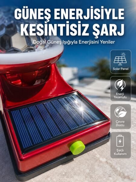 Taşınabilir Solar LED Parti Lambası USB Şarjlı Renkli Dekoratif Aydınlatma - Lisinya