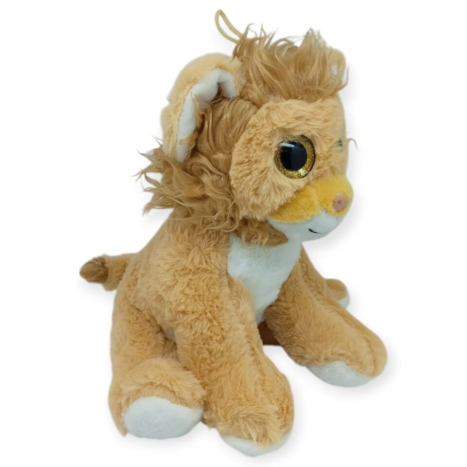 Peluş Cam Gözlü Hayvanlar 25 cm - Aslan (Lisinya)