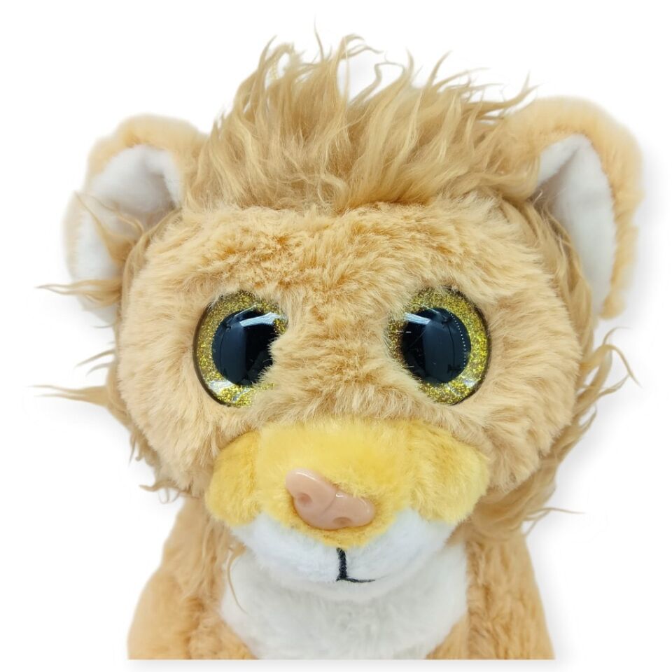 Peluş Cam Gözlü Hayvanlar 25 cm - Aslan (Lisinya)