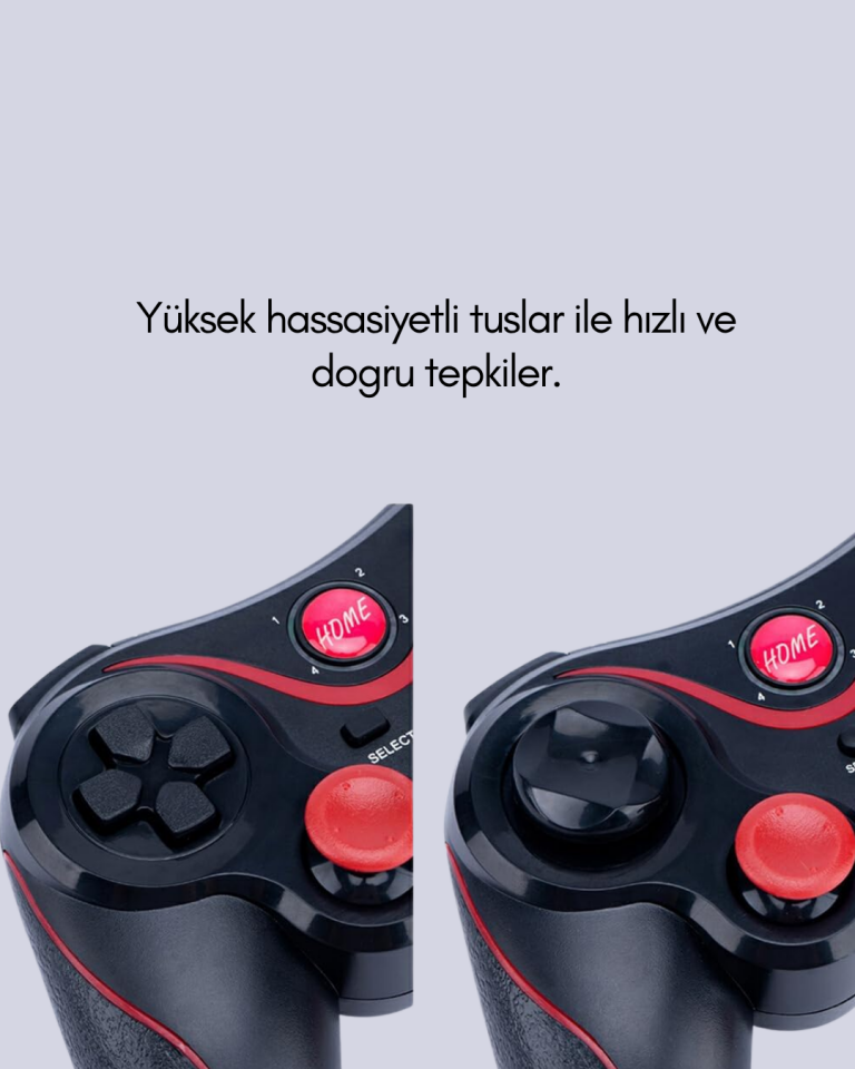 Dayanıklı ve Hafif Tasarımlı Kablosuz Oyun Kumandası - Lisinya