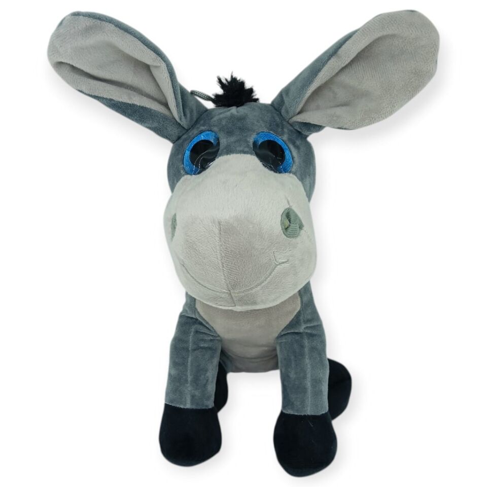 Peluş Cam Gözlü Hayvanlar 25 cm - Eşek (Lisinya)
