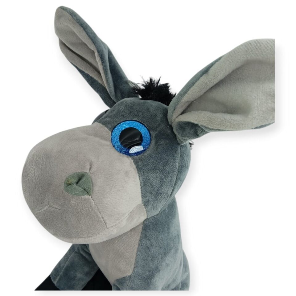 Peluş Cam Gözlü Hayvanlar 25 cm - Eşek (Lisinya)