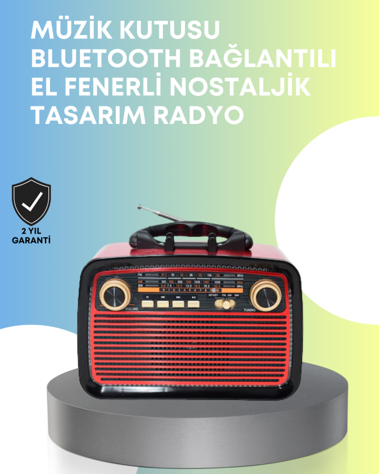 YamanHobi Taşınabilir Hoparlör 1 kg Ergonomik Tutma Saplı Kahverengi