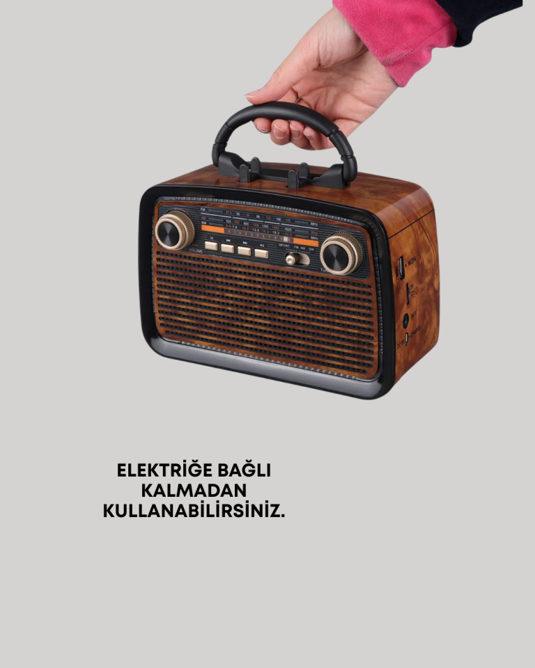 YamanHobi Taşınabilir Hoparlör 1 kg Ergonomik Tutma Saplı Kahverengi