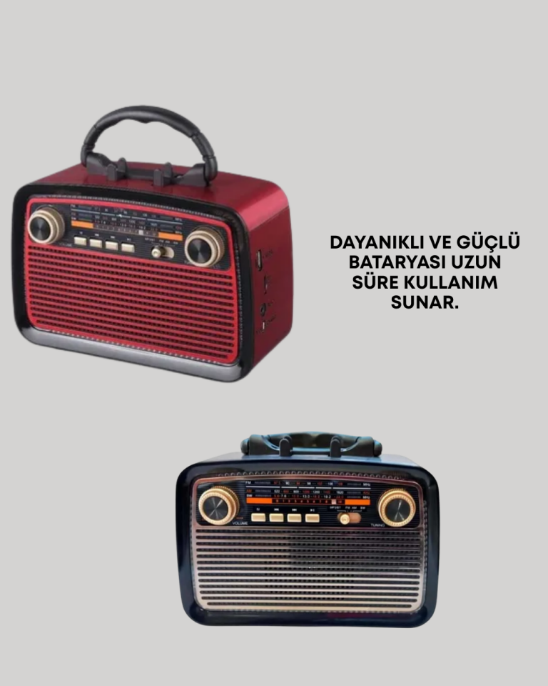 YamanHobi Taşınabilir Hoparlör 1 kg Ergonomik Tutma Saplı Kahverengi