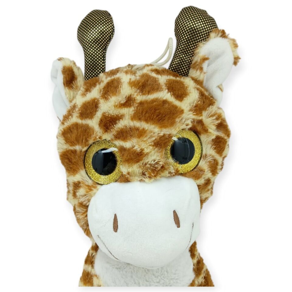 Peluş Cam Gözlü Hayvanlar 25 cm - Zürafa (Lisinya)