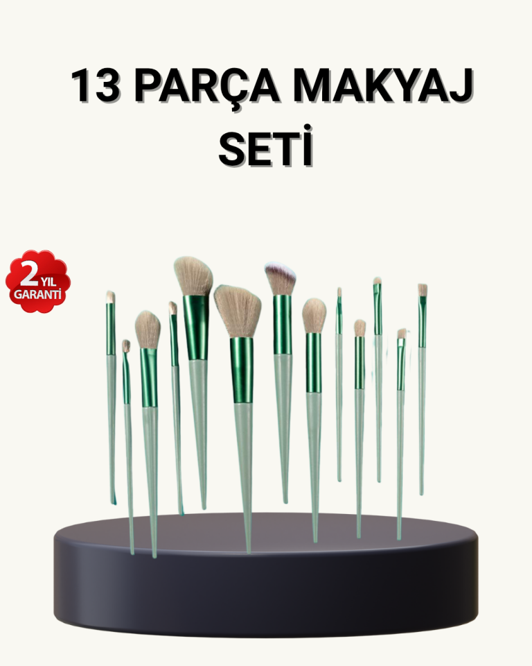 13’lü Yumuşak Kıllı Makyaj Fırça Seti – Profesyonel Kalite, Hassas Ciltlere Uygun - Lisinya