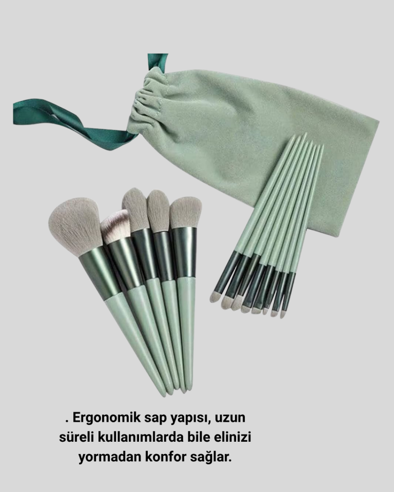 13’lü Yumuşak Kıllı Makyaj Fırça Seti – Profesyonel Kalite, Hassas Ciltlere Uygun - Lisinya