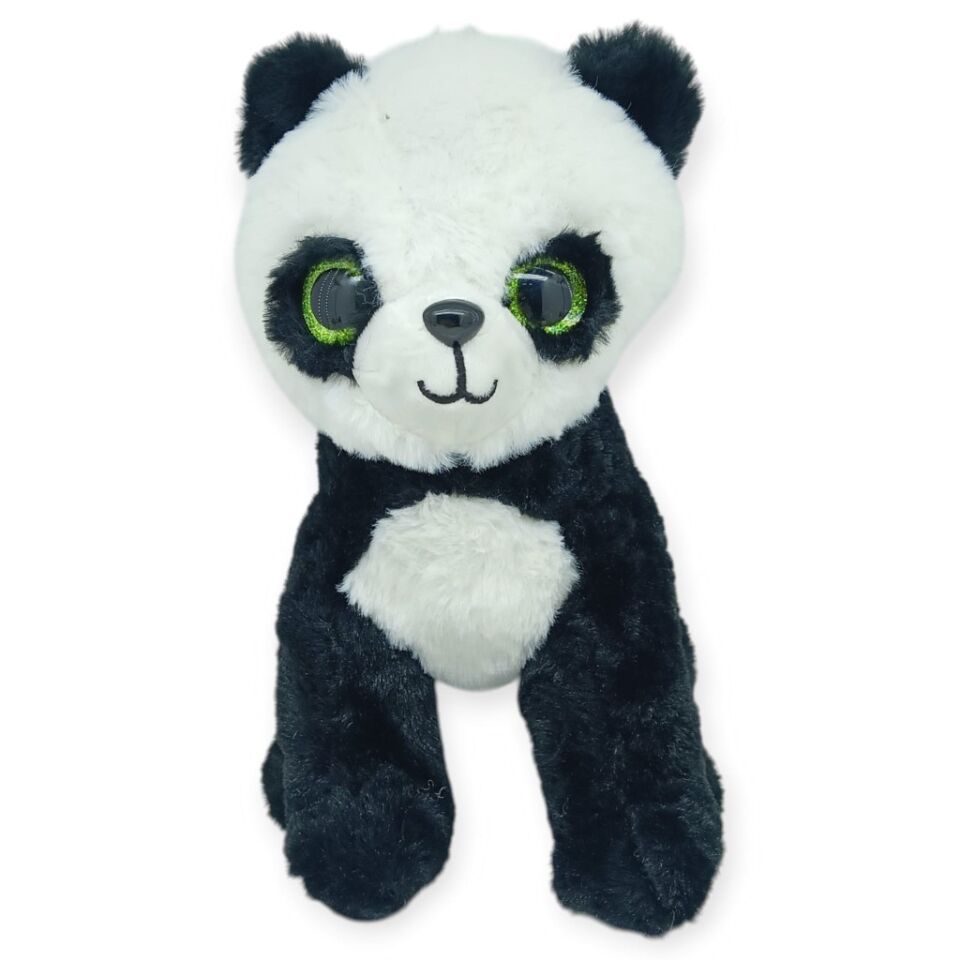 Peluş Cam Gözlü Hayvanlar 25 cm - Panda (Lisinya)