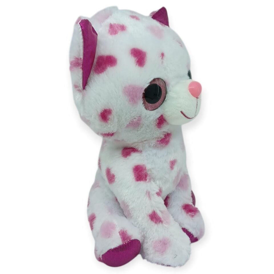 Peluş Cam Gözlü Hayvanlar 25 cm - Kedi (Lisinya)