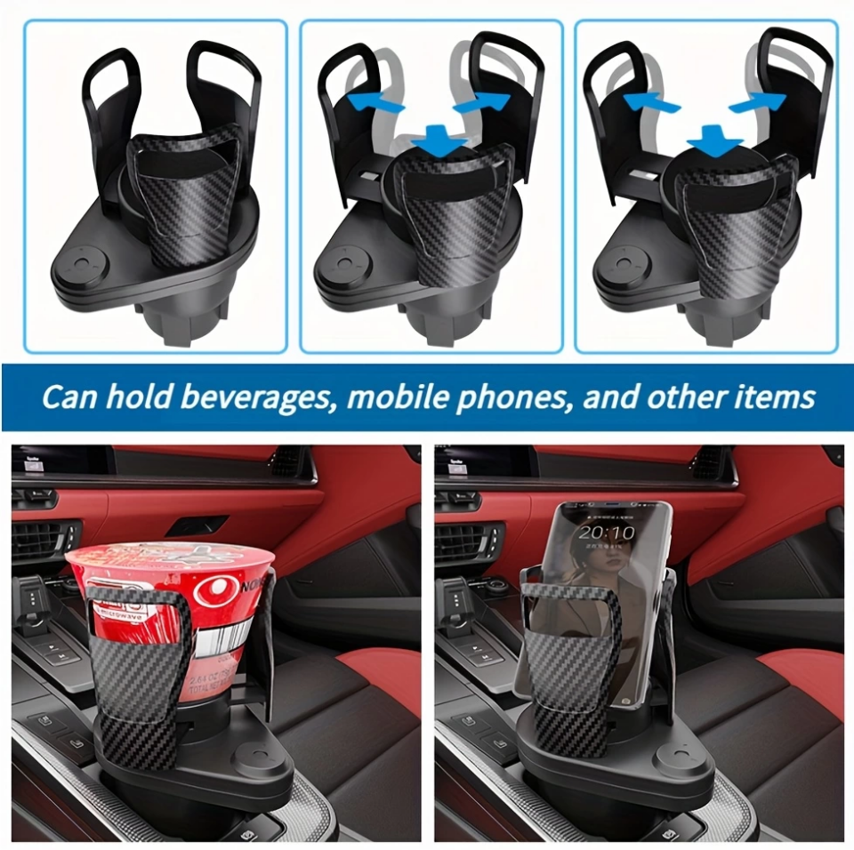 2’si 1 Arada Ayarlanabilir Araç Bardak Tutucu, Genişleyebilir Üst Kısım 3”-6.2”, Şişe Adaptörü, Araba Organizatörü, Dayanıklı Taban, Ramblers Hydroflask Uyumlu, Modern Araç Düzenleyic ( Lisinya )