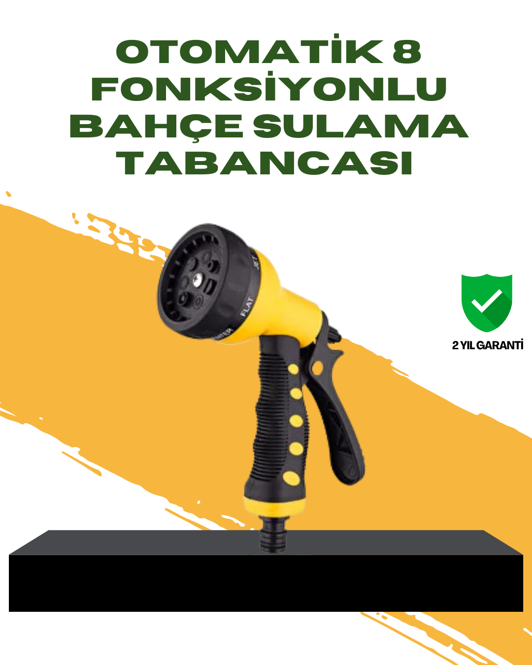 Bahçe Sulama Tabancası Hortum Ucu 8 Fonksiyonlu Ayarlanabilir - Lisinya